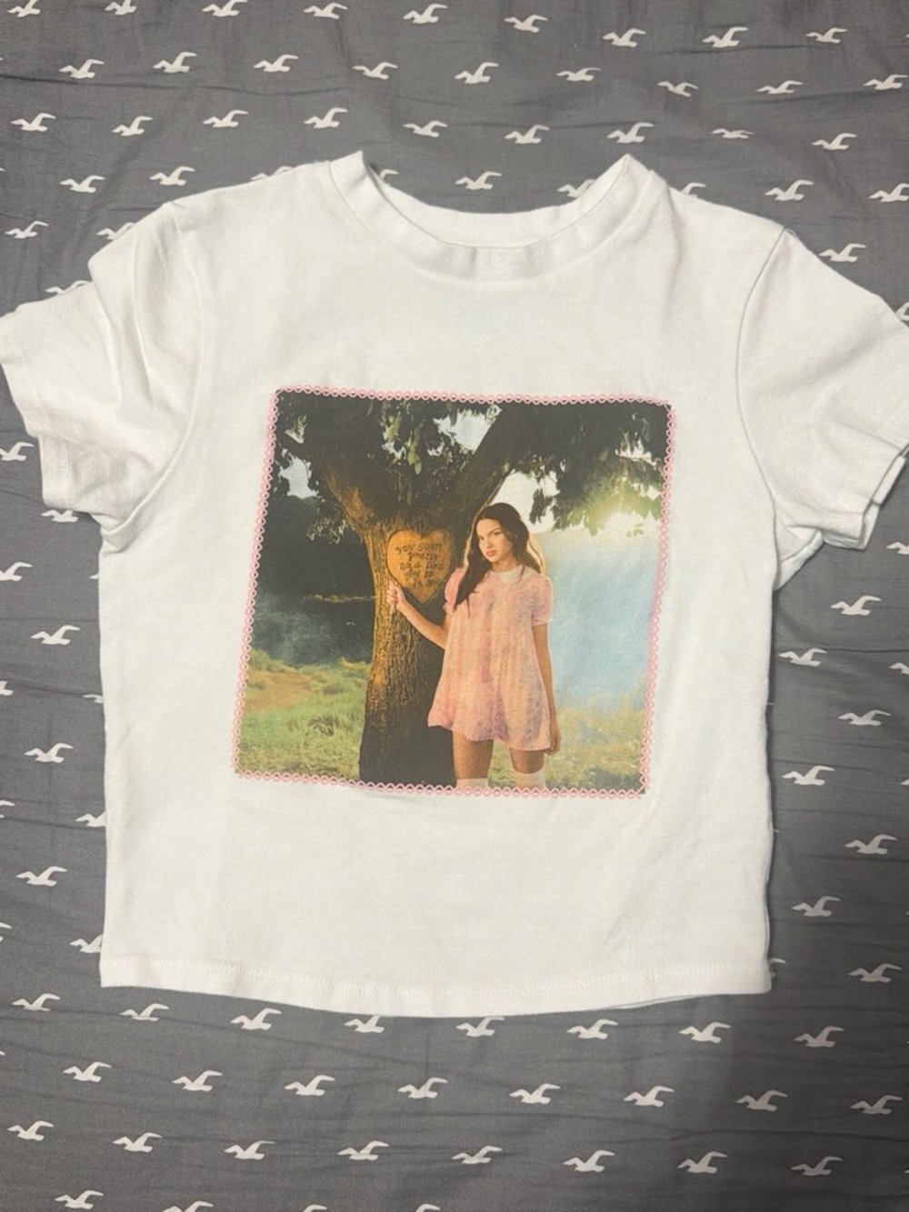 Olivia Rodrigo white crop top